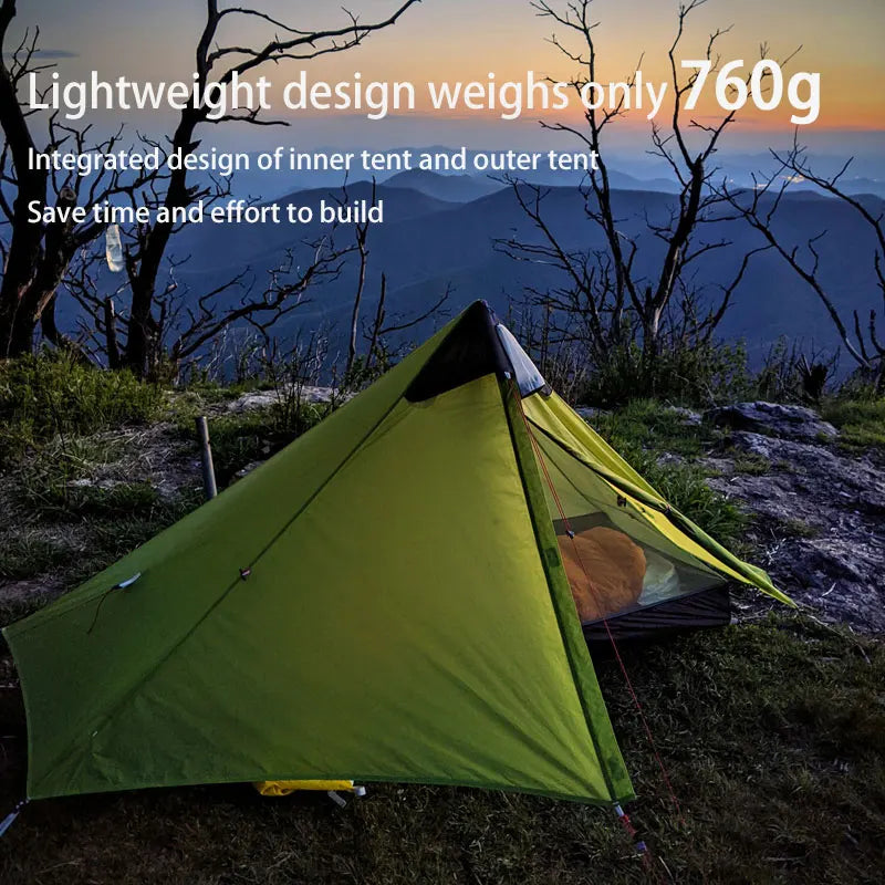 2021 New Version 230cm 3F UL GEAR Lanshan 1 Ultralight Camping 3/4 Season 15D Silnylon Rodless Tent