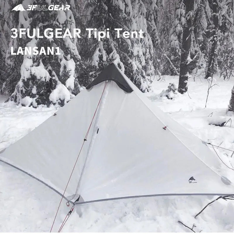 2021 New Version 230cm 3F UL GEAR Lanshan 1 Ultralight Camping 3/4 Season 15D Silnylon Rodless Tent