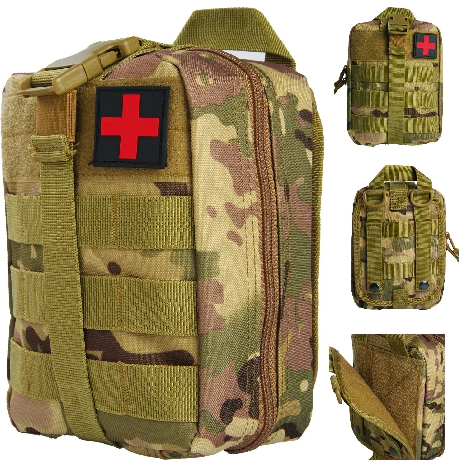 Survival First Aid Kit Survival Military Full Set Molle Outdoor Gear Emergency Kits Trauma Bag Camping Hiking IFAK Adventures