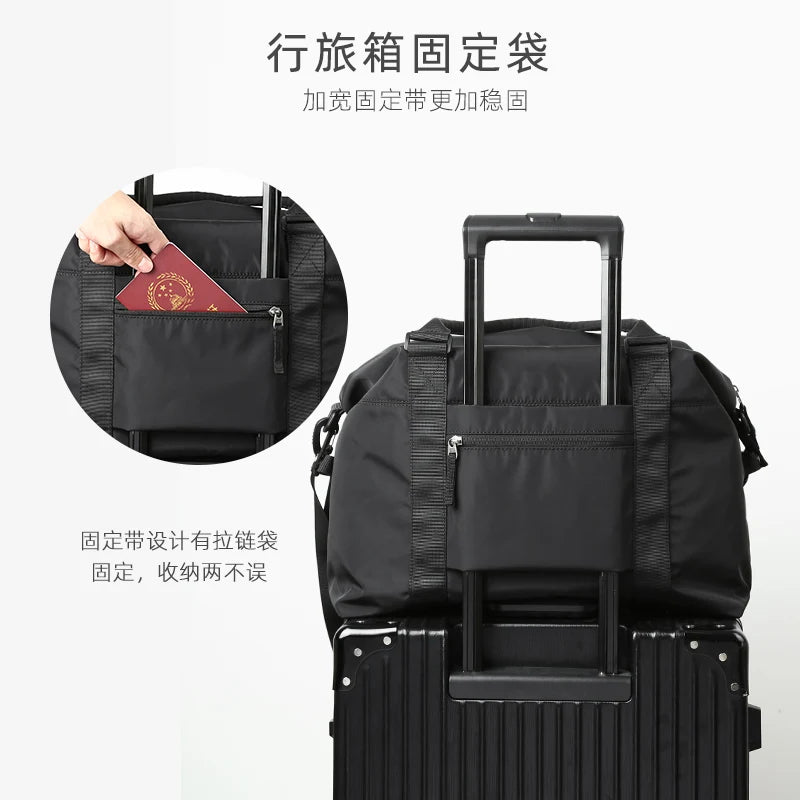 2024 Travel Bag Waterproof Men's Traveling Shoulder HandBag Oxford Casual Tote Duffle Fashion Luggage Practical Shoulder Bag